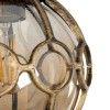 GloboStar® ETOILE 01227 Vintage Επιτοίχιο Φωτιστικό Απλίκα Μονόφωτο 1 x E27 IP20 Καφέ & Χρυσό Μέταλλο με Μελί Γυαλί - Φ18 x Υ27cm