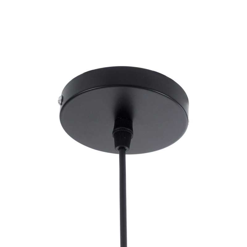 GloboStar® NUNZIATA 01236 Vintage Κρεμαστό Φωτιστικό Καμπάνα Μονόφωτο 1 x E27 IP20 Μαύρο & Χρυσό Μέταλλο - Μ26 x Π26 x Υ40cm