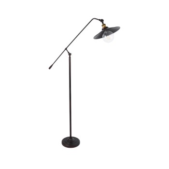 GLOBOSTAR® SILENE 01243 Vintage Επιδαπέδιο Φωτιστικό με Ντουί 1 x E27 AC 220-240V IP20 - Μαύρο & Χρυσό - Μ30 x Π30 x Υ194cm