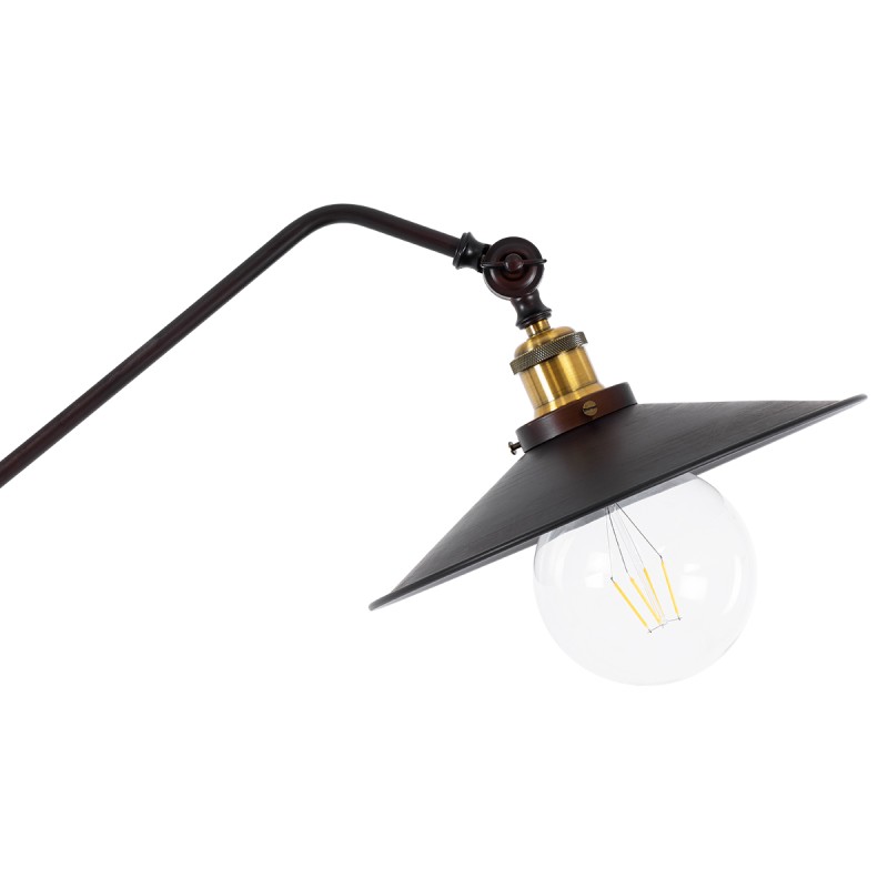 GLOBOSTAR® SILENE 01243 Vintage Επιδαπέδιο Φωτιστικό με Ντουί 1 x E27 AC 220-240V IP20 - Μαύρο & Χρυσό - Μ30 x Π30 x Υ194cm