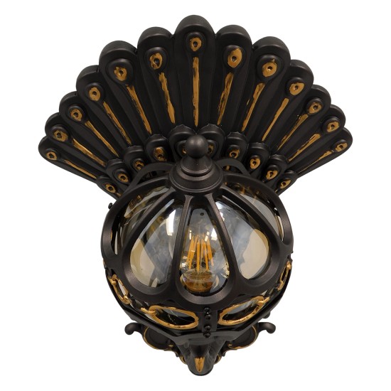 GloboStar® CORNELIA 01250 Vintage Επιτοίχιο Φωτιστικό Απλίκα Μονόφωτο 1 x E27 IP20 Καφέ & Χρυσό Μέταλλο με Μελί Γυαλί - Μ20 x Π32 x Υ55cm GloboStar® CORNELIA 01250 Vintage Επιτοίχιο Φωτιστικό Απλίκα Μονόφωτο 1 x E27 IP20 Καφέ & Χρυσό Μέταλλο με Μελί Γυαλί - Μ20 x Π32 x Υ55cm