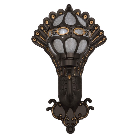 GloboStar® CORNELIA 01250 Vintage Επιτοίχιο Φωτιστικό Απλίκα Μονόφωτο 1 x E27 IP20 Καφέ & Χρυσό Μέταλλο με Μελί Γυαλί - Μ20 x Π32 x Υ55cm GloboStar® CORNELIA 01250 Vintage Επιτοίχιο Φωτιστικό Απλίκα Μονόφωτο 1 x E27 IP20 Καφέ & Χρυσό Μέταλλο με Μελί Γυαλί - Μ20 x Π32 x Υ55cm