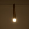 GloboStar® CALISTA 01252 Μοντέρνο Κρεμαστό Φωτιστικό Ανάρτηση Μονόφωτο 1 x G4 IP20 Μπεζ Ξύλο - Μ4 x Π3 x Υ33cm