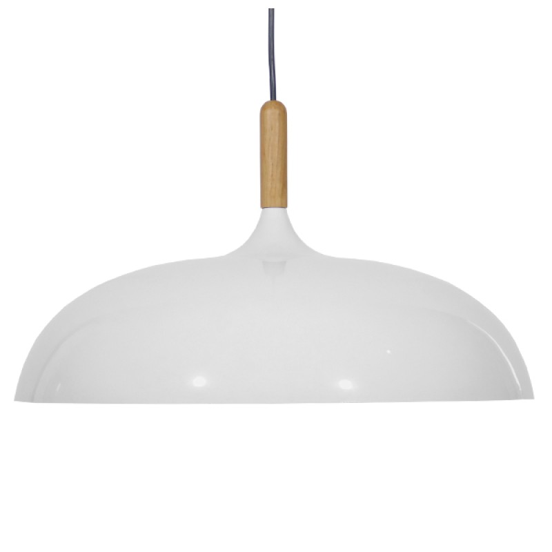 GLOBOSTAR® VALLETE 01256 Μοντέρνο Κρεμαστό Φωτιστικό Οροφής με Ντουί 1 x E27 AC 220-240V IP20 - Λευκό & Μπεζ - Μ45 x Π45 x Υ27cm