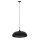 GloboStar® VALLETE 01258 Μοντέρνο Κρεμαστό Φωτιστικό Καμπάνα Μονόφωτο 1 x E27 IP20 Μαύρο Μέταλλο με Μπεζ Ξύλο - Μ45 x Π45 x Υ27cm GloboStar® VALLETE 01258 Μοντέρνο Κρεμαστό Φωτιστικό Καμπάνα Μονόφωτο 1 x E27 IP20 Μαύρο Μέταλλο με Μπεζ Ξύλο - Μ45 x Π45 x Υ27cm