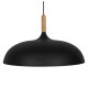 GloboStar® VALLETE 01258 Μοντέρνο Κρεμαστό Φωτιστικό Καμπάνα Μονόφωτο 1 x E27 IP20 Μαύρο Μέταλλο με Μπεζ Ξύλο - Μ45 x Π45 x Υ27cm GloboStar® VALLETE 01258 Μοντέρνο Κρεμαστό Φωτιστικό Καμπάνα Μονόφωτο 1 x E27 IP20 Μαύρο Μέταλλο με Μπεζ Ξύλο - Μ45 x Π45 x Υ27cm