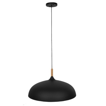 GLOBOSTAR® VALLETE 01259 Μοντέρνο Κρεμαστό Φωτιστικό Οροφής με Ντουί 1 x E27 AC 220-240V IP20 - Μαύρο & Μπεζ - Μ60 x Π60 x Υ35cm