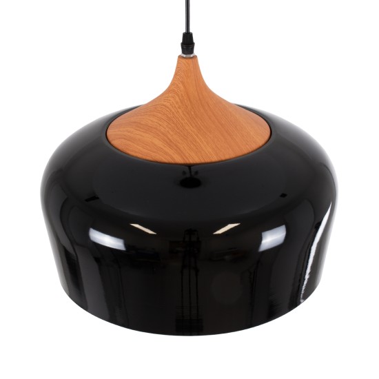 GloboStar® VILI 01261 Μοντέρνο Κρεμαστό Φωτιστικό Καμπάνα Μονόφωτο 1 x E27 IP20 Μαύρο & Μπεζ Μέταλλο - Μ35 x Π35 x Υ27cm GloboStar® VILI 01261 Μοντέρνο Κρεμαστό Φωτιστικό Καμπάνα Μονόφωτο 1 x E27 IP20 Μαύρο & Μπεζ Μέταλλο - Μ35 x Π35 x Υ27cm
