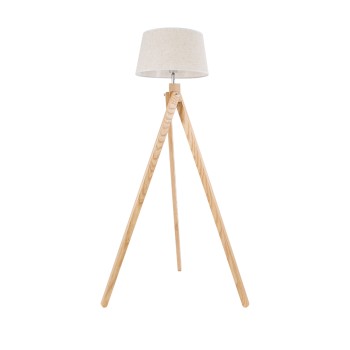 GLOBOSTAR® TRIPOD 01263 Μοντέρνο Επιδαπέδιο Φωτιστικό με Ντουί 1 x E27 AC 220-240V IP20 - Μπεζ - Μ40 x Π40 x Υ143cm