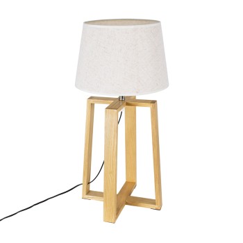 GLOBOSTAR® SQUID 01265 Μοντέρνο Επιτραπέζιο Φωτιστικό Πορτατίφ με Ντουί 1 x E27 AC 220-240V IP20 - Μπεζ - Μ30 x Π30 x Υ63cm