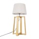 GloboStar® SQUID 01265 Μοντέρνο Επιτραπέζιο Φωτιστικό Πορτατίφ Μονόφωτο 1 x E27 IP20 Μπεζ Ξύλο με Μπεζ Ύφασμα - Μ30 x Π30 x Υ63cm GloboStar® SQUID 01265 Μοντέρνο Επιτραπέζιο Φωτιστικό Πορτατίφ Μονόφωτο 1 x E27 Ξύλινο με Μπεζ Καπέλο Φ30 x Υ63cm