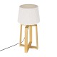 GloboStar® SQUID 01265 Μοντέρνο Επιτραπέζιο Φωτιστικό Πορτατίφ Μονόφωτο 1 x E27 IP20 Μπεζ Ξύλο με Μπεζ Ύφασμα - Μ30 x Π30 x Υ63cm GloboStar® SQUID 01265 Μοντέρνο Επιτραπέζιο Φωτιστικό Πορτατίφ Μονόφωτο 1 x E27 Ξύλινο με Μπεζ Καπέλο Φ30 x Υ63cm