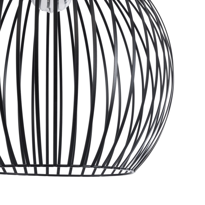 GLOBOSTAR® SCANDI 01266 Μοντέρνο Κρεμαστό Φωτιστικό Οροφής με Ντουί 1 x E27 AC 220-240V IP20 - Μαύρο - Μ38 x Π38 x Υ50cm