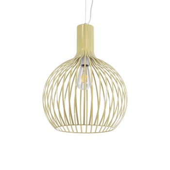 GLOBOSTAR® SCANDI 01267 Vintage Κρεμαστό Φωτιστικό Οροφής με Ντουί 1 x E27 AC 220-240V IP20 - Μπεζ - Μ38 x Π38 x Y50cm