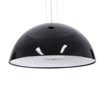 GLOBOSTAR® SERENIA 01270 Μοντέρνο Κρεμαστό Φωτιστικό Οροφής με Ντουί 1 x E27 AC 220-240V IP20 - Μαύρο & Λευκό - Μ60 x Π60 x Υ30cm