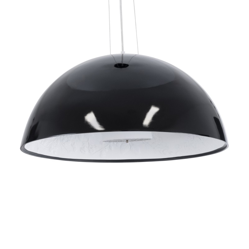 GLOBOSTAR® SERENIA 01270 Μοντέρνο Κρεμαστό Φωτιστικό Οροφής με Ντουί 1 x E27 AC 220-240V IP20 - Μαύρο & Λευκό - Μ60 x Π60 x Υ30cm