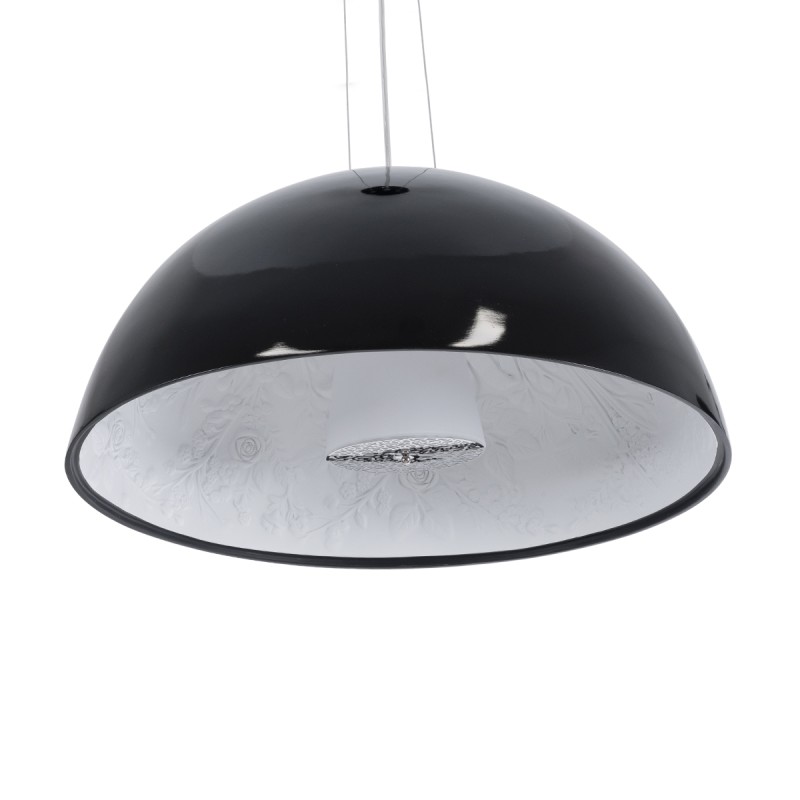 GLOBOSTAR® SERENIA 01270 Μοντέρνο Κρεμαστό Φωτιστικό Οροφής με Ντουί 1 x E27 AC 220-240V IP20 - Μαύρο & Λευκό - Μ60 x Π60 x Υ30cm