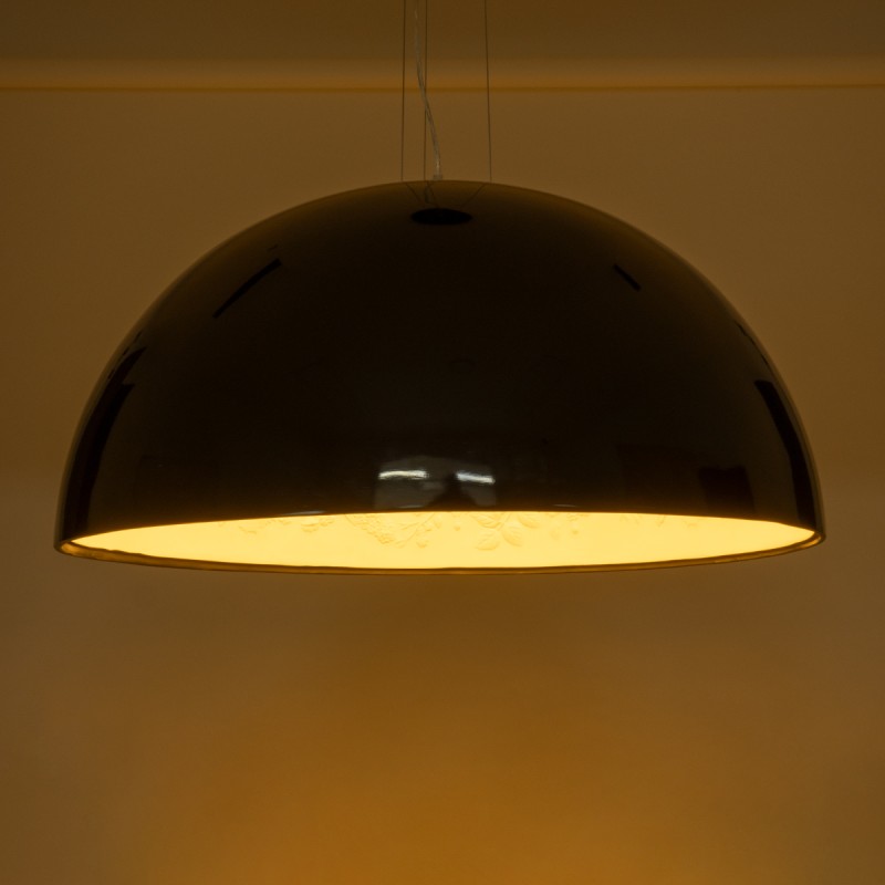 GLOBOSTAR® SERENIA 01272 Μοντέρνο Κρεμαστό Φωτιστικό Οροφής με Ντουί 1 x E27 AC 220-240V IP20 - Μαύρο & Λευκό - Μ90 x Π90 x Υ40cm