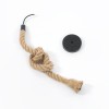 GloboStar® ROPE 01278 Vintage Κρεμαστό Φωτιστικό Ανάρτηση Μονόφωτο 1 x E27 IP20 Μπεζ Σχοινί - Μ3.5 x Π3.5 x Y100cm