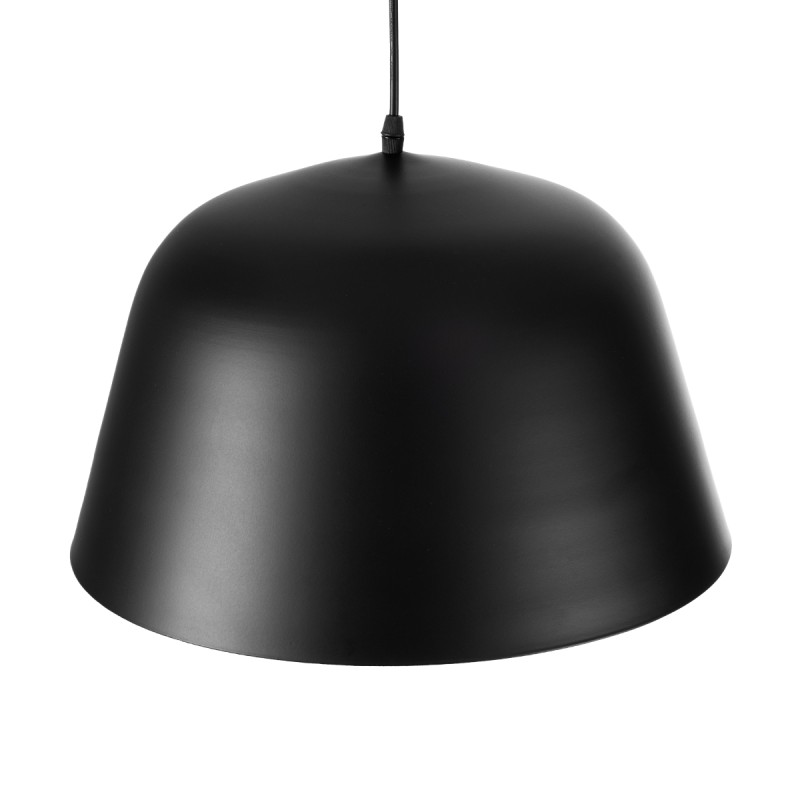 GloboStar® UPVALE 01281 Μοντέρνο Κρεμαστό Φωτιστικό Καμπάνα Μονόφωτο 1 x E27 IP20 Μαύρο & Λευκό Μέταλλο - Μ40 x Π40 x Υ24cm