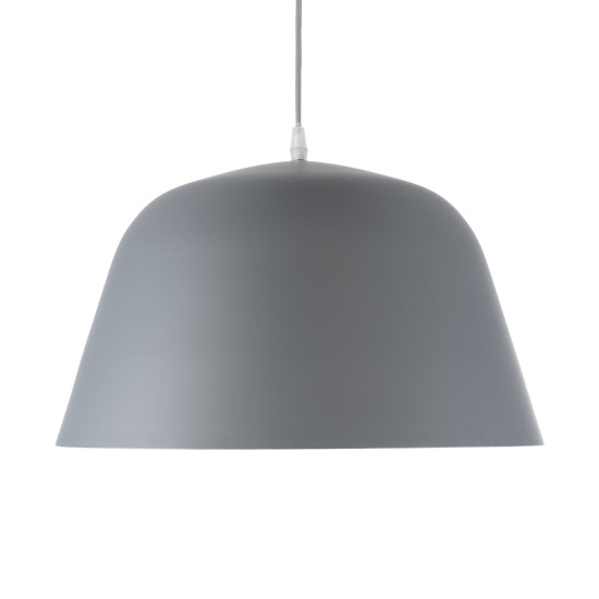 GloboStar® UPVALE 01282 Μοντέρνο Κρεμαστό Φωτιστικό Καμπάνα Μονόφωτο 1 x E27 IP20 Γκρί & Λευκό Μέταλλο - Μ40 x Π40 x Υ24cm GloboStar® UPVALE 01282 Μοντέρνο Κρεμαστό Φωτιστικό Καμπάνα Μονόφωτο 1 x E27 IP20 Γκρί & Λευκό Μέταλλο - Μ40 x Π40 x Υ24cm