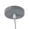 GloboStar® UPVALE 01282 Μοντέρνο Κρεμαστό Φωτιστικό Καμπάνα Μονόφωτο 1 x E27 IP20 Γκρί & Λευκό Μέταλλο - Μ40 x Π40 x Υ24cm