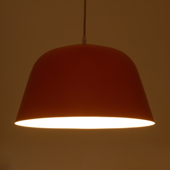 GloboStar® UPVALE 01283 Μοντέρνο Κρεμαστό Φωτιστικό Καμπάνα Μονόφωτο 1 x E27 IP20 Πορτοκαλί & Λευκό Μέταλλο - Μ40 x Π40 x Υ24cm GloboStar® UPVALE 01283 Μοντέρνο Κρεμαστό Φωτιστικό Καμπάνα Μονόφωτο 1 x E27 IP20 Πορτοκαλί & Λευκό Μέταλλο - Μ40 x Π40 x Υ24cm