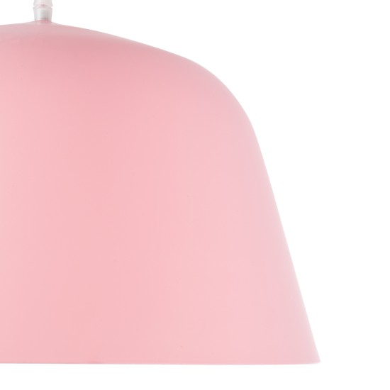 GloboStar® UPVALE 01284 Μοντέρνο Κρεμαστό Φωτιστικό Καμπάνα Μονόφωτο 1 x E27 IP20 Ροζ & Λευκό Μέταλλο - Μ40 x Π40 x Υ24cm GloboStar® UPVALE 01284 Μοντέρνο Κρεμαστό Φωτιστικό Καμπάνα Μονόφωτο 1 x E27 IP20 Ροζ & Λευκό Μέταλλο - Μ40 x Π40 x Υ24cm