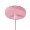 GloboStar® UPVALE 01284 Μοντέρνο Κρεμαστό Φωτιστικό Καμπάνα Μονόφωτο 1 x E27 IP20 Ροζ & Λευκό Μέταλλο - Μ40 x Π40 x Υ24cm