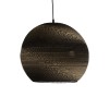 GloboStar® SANTORINI 01289 Boho Κρεμαστό Φωτιστικό Μπάλα Μονόφωτο 1 x E27 IP20 3D Καφέ Χαρτί - Μ40 x Π40 x Y34cm