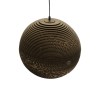GloboStar® SANTORINI 01289 Boho Κρεμαστό Φωτιστικό Μπάλα Μονόφωτο 1 x E27 IP20 3D Καφέ Χαρτί - Μ40 x Π40 x Y34cm