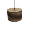 GloboStar® SANTORINI 01290 Boho Κρεμαστό Φωτιστικό Καπέλο Μονόφωτο 1 x E27 IP20 3D Καφέ Χαρτί - Μ30 x Π30 x Y20cm