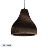 GloboStar® SANTORINI 01292 Boho Κρεμαστό Φωτιστικό Καμπάνα Μονόφωτο 1 x E27 IP20 3D Καφέ Χαρτί - Μ30 x Π30 x Y30cm