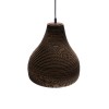 GloboStar® SANTORINI 01292 Boho Κρεμαστό Φωτιστικό Καμπάνα Μονόφωτο 1 x E27 IP20 3D Καφέ Χαρτί - Μ30 x Π30 x Y30cm