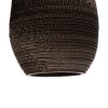 GloboStar® SANTORINI 01294 Boho Κρεμαστό Φωτιστικό Καμπάνα Μονόφωτο 1 x E27 IP20 3D Καφέ Χαρτί - Μ21 x Π21 x Y43cm