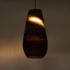 GloboStar® SANTORINI 01294 Boho Κρεμαστό Φωτιστικό Καμπάνα Μονόφωτο 1 x E27 IP20 3D Καφέ Χαρτί - Μ21 x Π21 x Y43cm
