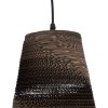 GloboStar® SANTORINI 01294 Boho Κρεμαστό Φωτιστικό Καμπάνα Μονόφωτο 1 x E27 IP20 3D Καφέ Χαρτί - Μ21 x Π21 x Y43cm