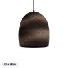 GloboStar® SANTORINI 01296 Boho Κρεμαστό Φωτιστικό Καμπάνα Μονόφωτο 1 x E27 IP20 3D Καφέ Χαρτί - Μ35 x Π35 x Υ40cm