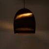 GloboStar® SANTORINI 01296 Boho Κρεμαστό Φωτιστικό Καμπάνα Μονόφωτο 1 x E27 IP20 3D Καφέ Χαρτί - Μ35 x Π35 x Υ40cm