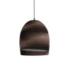 GloboStar® SANTORINI 01296 Boho Κρεμαστό Φωτιστικό Καμπάνα Μονόφωτο 1 x E27 IP20 3D Καφέ Χαρτί - Μ35 x Π35 x Υ40cm