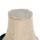 GloboStar® SHELLY 01299 Vintage Επιτοίχιο Φωτιστικό Απλίκα Μονόφωτο 1 x E27 IP20 Μαύρο Μέταλλο με Μπεζ Ύφασμα - Μ13 x Π18 x Υ34cm