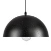 GloboStar® SOLANA 01301 Μοντέρνο Κρεμαστό Φωτιστικό Καμπάνα Μονόφωτο 1 x E27 IP20 Μαύρο & Χρυσό Μέταλλο - Μ30 x Π30 x Υ15cm