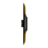 GloboStar® CHARME 01302 Μοντέρνο Επιτοίχιο Φωτιστικό Απλίκα Up / Down Δίφωτο 2 x E27 IP20 Μαύρο με Χρυσό Μέταλλο - Μ5.5 x Π8 x Υ60cm