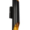 GloboStar® CHARME 01302 Μοντέρνο Επιτοίχιο Φωτιστικό Απλίκα Up / Down Δίφωτο 2 x E27 IP20 Μαύρο με Χρυσό Μέταλλο - Μ5.5 x Π8 x Υ60cm