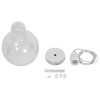 GloboStar® LUCREZIA 01314 Μοντέρνο Κρεμαστό Φωτιστικό Ανάρτηση Μονόφωτο 1 x E27 IP20 Διάφανο Γυαλί - Μ18 x Π18 x Υ23cm