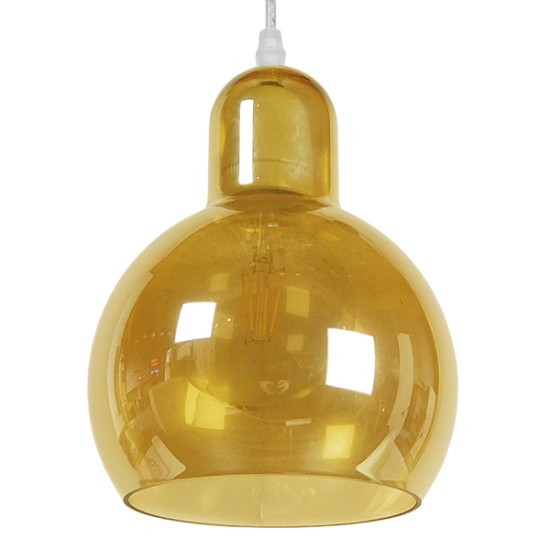 GloboStar® LUCREZIA 01315 Μοντέρνο Κρεμαστό Φωτιστικό Ανάρτηση Μονόφωτο 1 x E27 IP20 Μελί Γυαλί - Μ18 x Π18 x Υ23cm GloboStar® LUCREZIA 01315 Μοντέρνο Κρεμαστό Φωτιστικό Ανάρτηση Μονόφωτο 1 x E27 IP20 Μελί Γυαλί - Μ18 x Π18 x Υ23cm