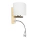 GloboStar® SUTTON 01316 Μοντέρνο Επιτοίχιο Φωτιστικό Απλίκα με LED Βραχίονα Δίφωτο 1 x E27 IP20 Μπεζ Ξύλο, Λευκό Γυαλί με Ασημί Μέταλλο - Μ15 x Π20 x Υ22.5cm GloboStar® SUTTON 01316 Μοντέρνο Επιτοίχιο Φωτιστικό Απλίκα με LED Βραχίονα Δίφωτο 1 x E27 IP20 Μπεζ Ξύλο, Λευκό Γυαλί με Ασημί Μέταλλο - Μ15 x Π20 x Υ22.5cm