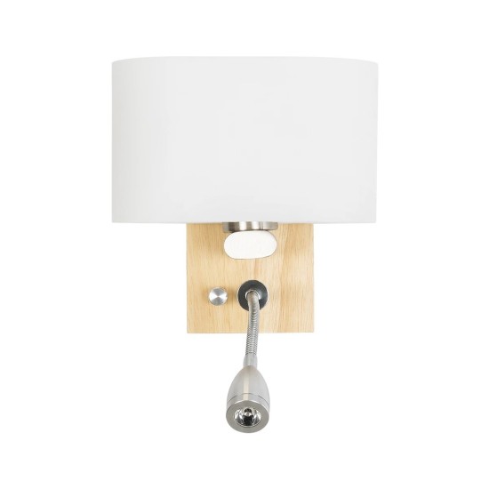 GloboStar® SUTTON 01316 Μοντέρνο Επιτοίχιο Φωτιστικό Απλίκα με LED Βραχίονα Δίφωτο 1 x E27 IP20 Μπεζ Ξύλο, Λευκό Γυαλί με Ασημί Μέταλλο - Μ15 x Π20 x Υ22.5cm GloboStar® SUTTON 01316 Μοντέρνο Επιτοίχιο Φωτιστικό Απλίκα με LED Βραχίονα Δίφωτο 1 x E27 IP20 Μπεζ Ξύλο, Λευκό Γυαλί με Ασημί Μέταλλο - Μ15 x Π20 x Υ22.5cm