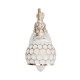 GloboStar® MERMAID 01317 Vintage Επιτοίχιο Φωτιστικό Απλίκα Μονόφωτο 1 x E27 IP20 Λευκό Γυαλί με Λευκό & Χρυσό Μέταλλο - Μ12.5 x Π28 x Υ27cm