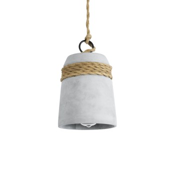 GLOBOSTAR® TRIBECA 01319 Boho Κρεμαστό Φωτιστικό Οροφής με Ντουί 1 x E27 AC 220-240V IP20 - Γκρι & Μπεζ - Μ20 x Π20 x Υ26cm